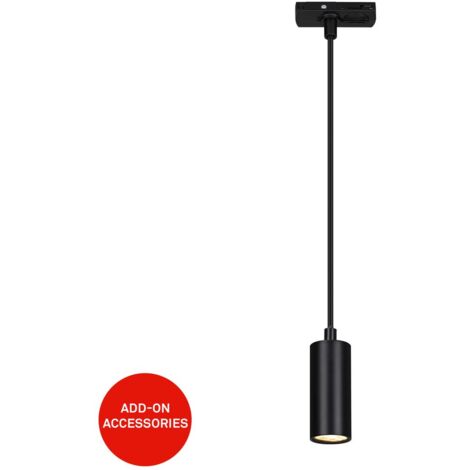Sistema di binari Briloner Rail, luce a sospensione LED, accessori, nero