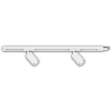 Sistema di binari Briloner Rail, set di estensione, 2x punti GU10, bianco