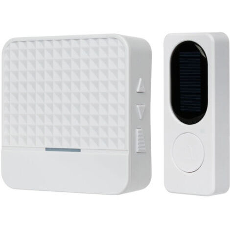 Sistema di chiamata solare con uno o due dispositivi di avviso remoto per anziani, impermeabile, wireless e autoalimentato.