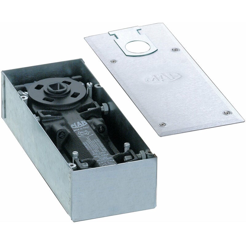 Image of Sistema di chiusura porte automatico chiudiporta in ghisa per porte tagliafuoco taglia fumo e porte a battente MAB Fermoporta 105°