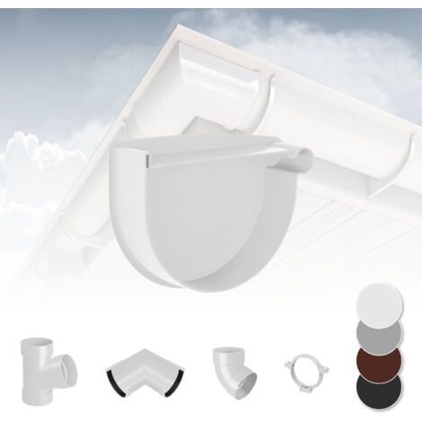 Relaxdays Filtri per Grondaie, Set da 2, Acciaio Inox, Protezione Tubi Pluviali da 120 mm, Contro l'Intasamento, Argento, 9.5 x 15 x 15 cm