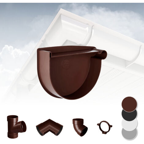 RAINWAY Marrone, Tappo di grondaia a sinistra