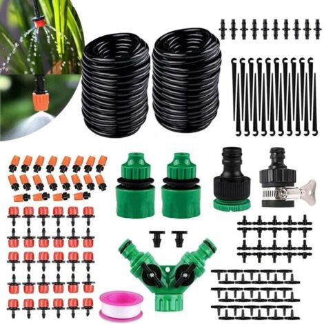 Sistema di irrigazione da giardino, kit di irrigazione a goccia da 30 m, kit di ugelli per irrigazione a goccia per piante