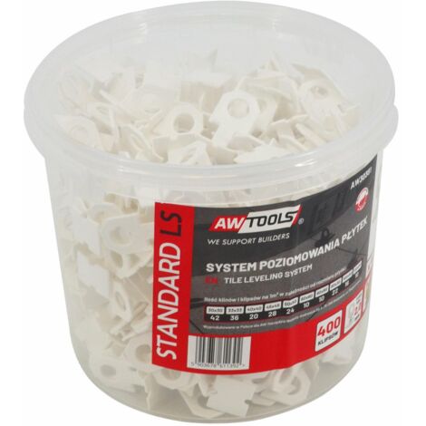 SISTEMA DI LIVELLAMENTO PER PIASTRELLE AWTOOLS STANDARD 2,0 mm 7-15 mm CLIP 400 pz.
