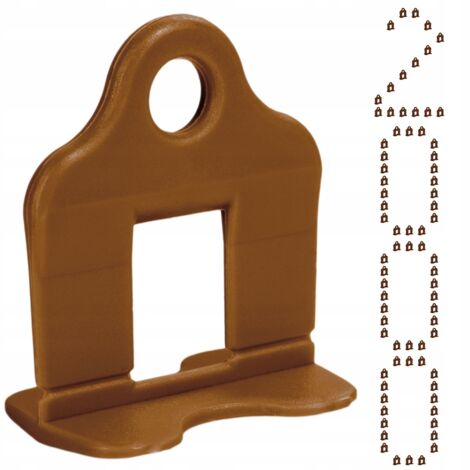 Sistema di livellamento per piastrelle Clip 2 mm 2000 pezzi Simplefix Colore Marrone