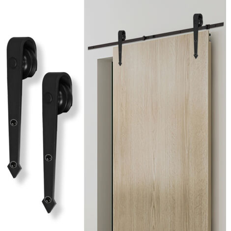 Sistema di porte scorrevoli Arrow 183cm Porta scorrevole Binario a rulli Hardware Porta di legno Accessori per porte