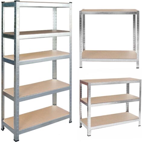 Sistema di scaffalature metalliche stabile e spazioso per magazzino 180 x 100 x 50 cm - humberg 4849
