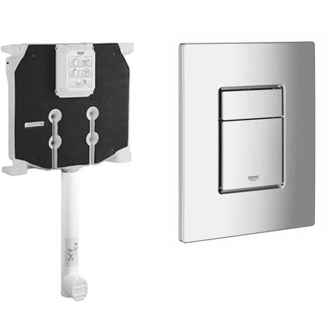 Sistema di scarico wc Grohe da incasso con placca cromata