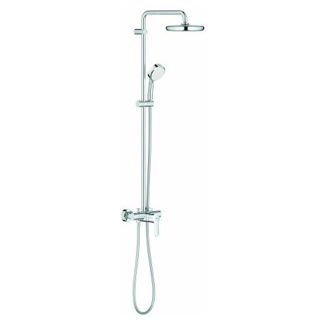 MISCELATORE MONOCOMANDO PER DOCCIA CON COLONNA DOCCIA INTEGRATA, DEVIATORE,  FLESSIBILE 1,5M, DOCCETTA ABS E SOFFIONE ABS 200x200mm -  SPA