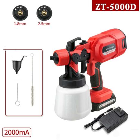 Sistema elettrico di verniciatura per superfici di lavoro di piccole e medie dimensioni, per vernici e smalti, controllo quantità vernice 800 ml ZT-5000D