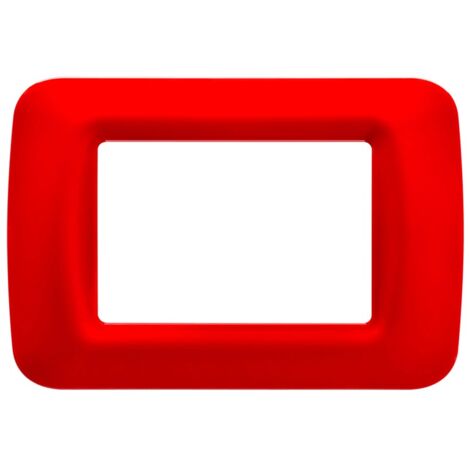 Sistema Gewiss placa superior roja 3 plazas GW22523