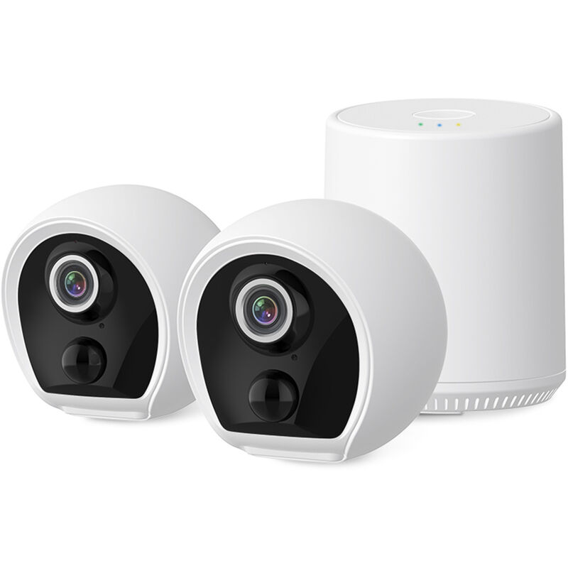 

Sistema inalambrico de camara de seguridad para el hogar Estacion base NVR + 2 piezas 1080P Camara de seguridad con bater¨ªa recargable de alta