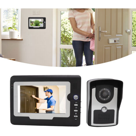 Sistema inteligente de videoportero con timbre electrónico en calidad HD, pantalla TFT-LCD, 12 tonos de llamada y control eléctrico de la puerta para el hogar y la oficina.