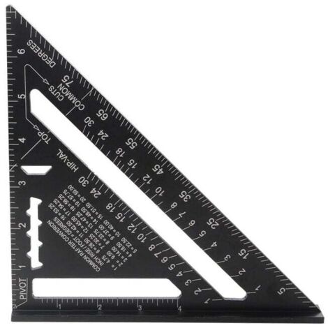 Sistema metrico MULTIFUNZIONE 180 mm Righello in metallo e alluminio Squadra Guida di marcatura Goniometro Angolo 45 90 gradi/Strumenti per falegname/Strumento per tracciatura Guida per falegnameria i