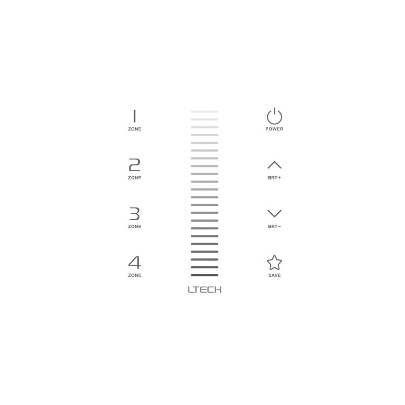 Image of Velleman - sistema multizona - dimmer touch panel led monocanale - dmx / rf - 4 zone