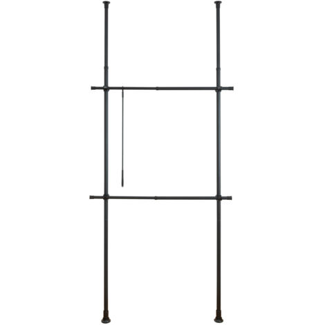 Sistema perchero telescópico HERKULES Basic negro Wenko