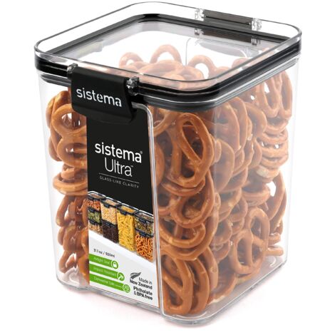 Sistema Ultra Contenitori ermetici per dispensa e cucina  920 ml  Impilabili  Con clip  Privi di BPA