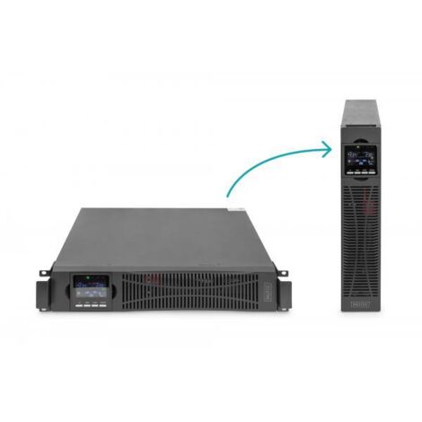 Sistema UPS OnLine Digitus da 3000 kVA / 3000 kW, Montaggio a Rack, Nero