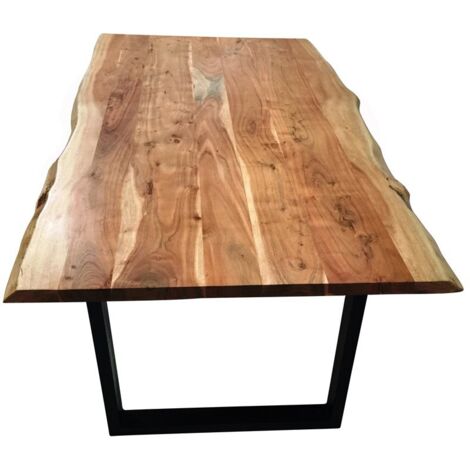 SIT 07199-99-Z Esstisch Baumkante massiv Akazie natur 180 x 90 schwarz