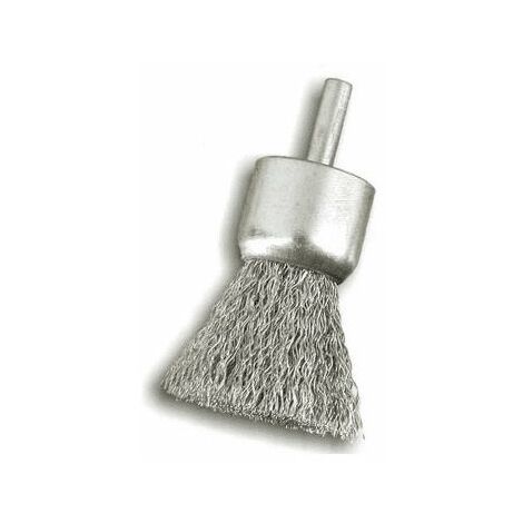 Spazzola Per Levigatrice A Filo Ondulato In Acciaio Ottonato - Diametro 100 Mm, Per Ferro E Legno