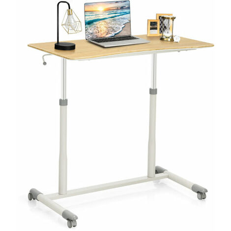 Sit-Stand Gas-Rod Lifting Desk Mobile Home Office Workstation