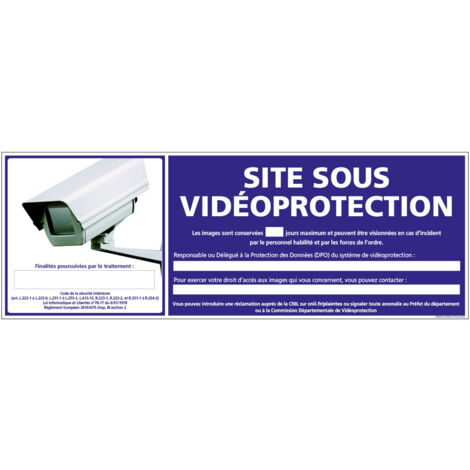 SITE SOUS VIDEO-PROTECTION (G1071) - Adhésif - 210 x 75 mm