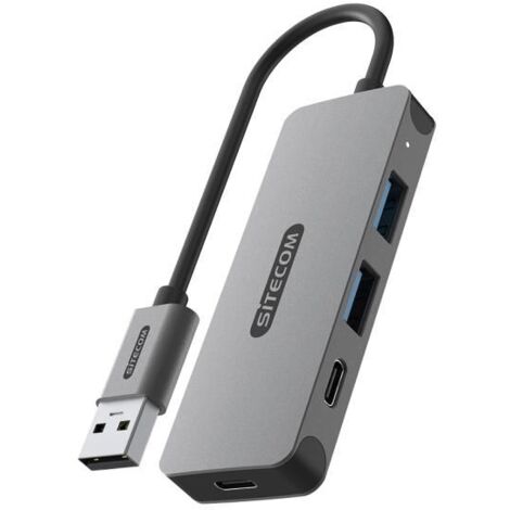 Sitecom CN-5007 hub di interfaccia USB 3.2 Gen 1 Type-A 5000 Mbit/s Nero, Grigio
