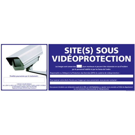 SITE(S) SOUS VIDEO-PROTECTION (G1072) - Adhésif - 210 x 75 mm