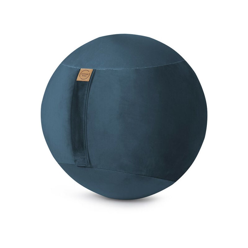 Sitting Ball Samt Bleu petrole