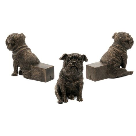 Sitting British Bulldog Plant Pot Feet - Set of 3 - L11 x W5 x H8.5 cm