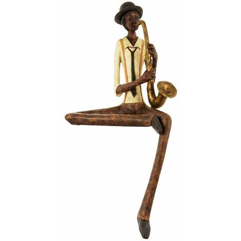Sitting Jazz Band Saxophonist - Ornament - L11 x W17 x H38 cm