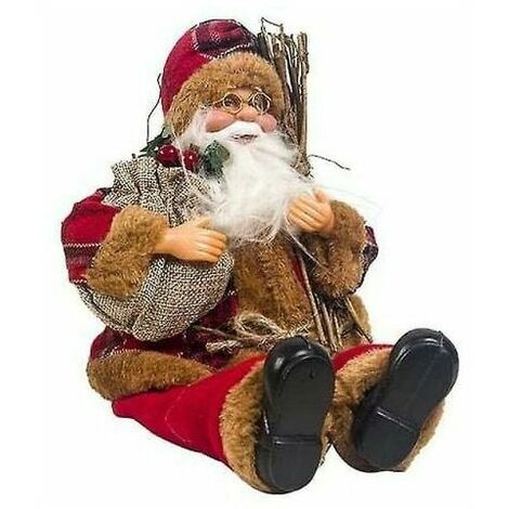 Sitting Santa Claus Christmas Ornaments Window Decorations