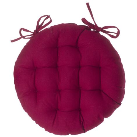 Sitzauflage rund aus roter Baumwolle D 38 cm