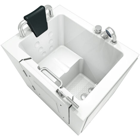 Sitzbadewanne Senioren Sitzwanne mit Tür S02-TH-C-L 100x78cm