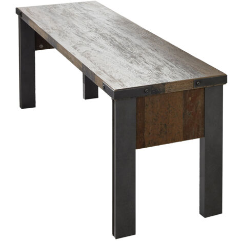 Sitzbank 140 cm PROVO-19 in Old Wood Nb. mit Matera anthrazit, B/H/T: ca. 140/44/35 cm