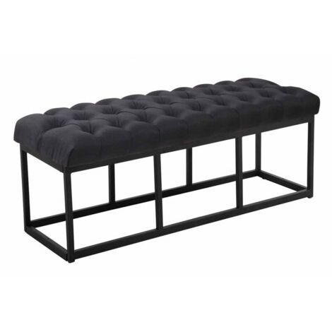 Sitzbank Amun Stoff Schwarz schwarz 120 cm