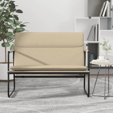 Sitzbank Creme 100x64x80 cm Stoff vidaXL