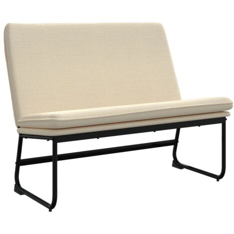 Sitzbank Creme 100x75x76 cm Stoff vidaXL