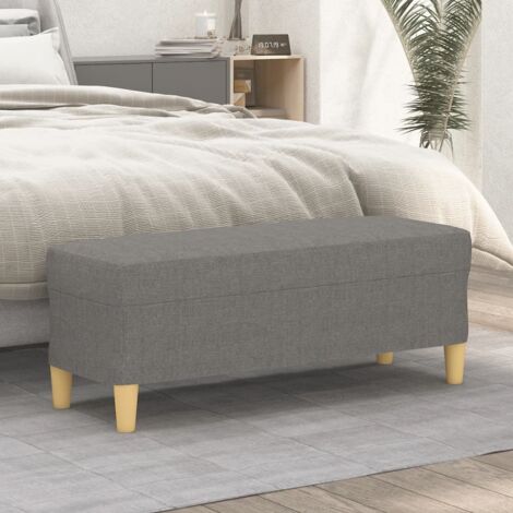 Sitzbank Dunkelgrau 100x35x41 cm Stoff vidaXL