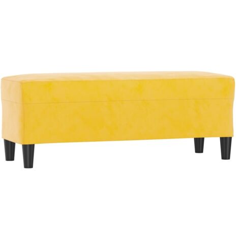 Sitzbank Gelb 100x35x41 cm Samt vidaXL