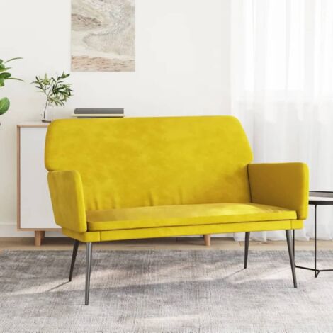 Sitzbank Gelb 108x79x79 cm Samt vidaXL