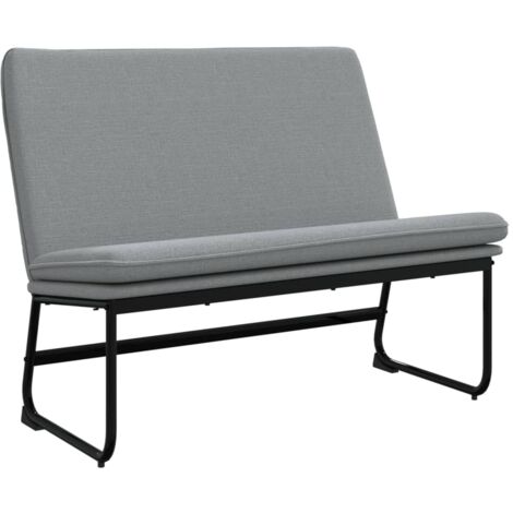 Sitzbank Hellgrau 100x75x76 cm Stoff vidaXL