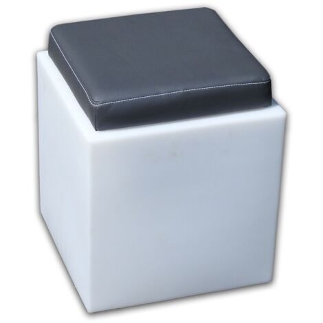 Sitzbank mit Led Rechteckig aus Harz mod. Roomy 80x35 cm weisses Licht