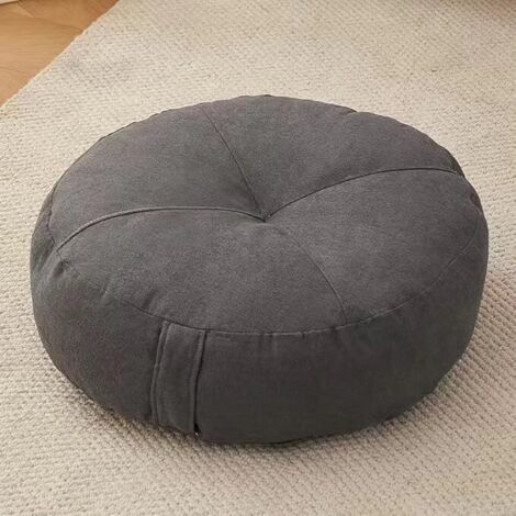 Sitzerhöhung aus Baumwolle, Dicke 15 cm, rund, für ältere Menschen nach Operationen, Bürostuhl, Rollstuhl (rund, dunkelgrau, 40 x 40 x 15 cm)