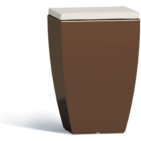 Sitzhocker aus Harz mod. Fine 33x33 cm braun