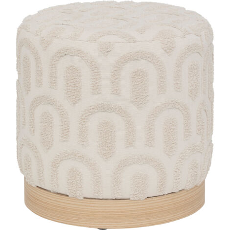 Sitzhocker Copas weiß D38x38cm - Atmosphera créateur d'intérieur