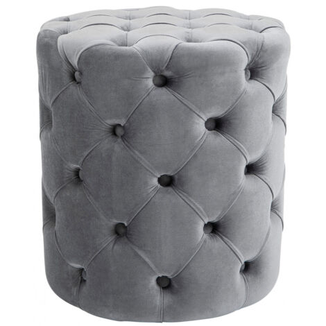 Sitzhocker Drancy Samt grau M