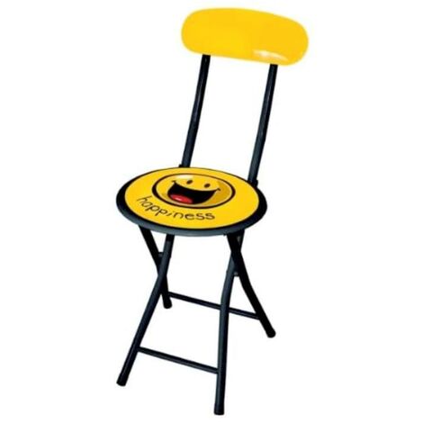 AS4HOME Sitzhocker mit Smiley Happiness Stuhl - Hocker