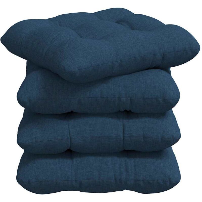 Sitzkissen 4 Pcs Blau 45 X 45 X 12 Cm Stoff Vidaxl