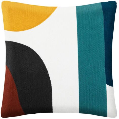 Sitzkissen Hary gestickte Motive - Baumwolle - 45x45 cm